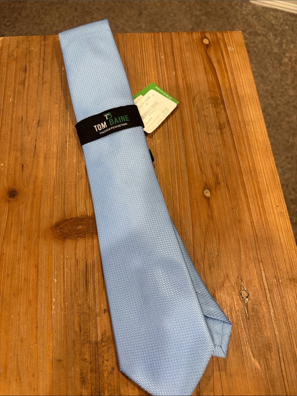 Light Blue Men's Tie — Classic Solid Weave